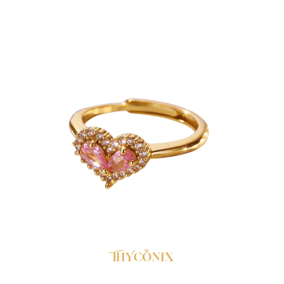 Pink Gemstone Promise Ring